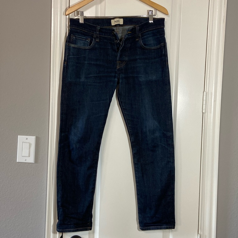 Baldwin 76 Slim Selvedge Jeans Men’s 31 Blue Indigo Denim Button Fly Made in USA